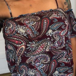 Off the shoulder crop top